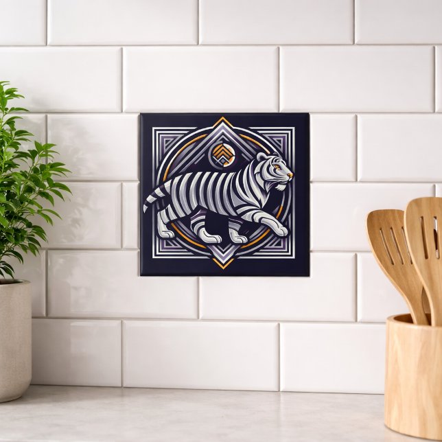 Tigre Vintage Azul Marinho (Criador carregado)