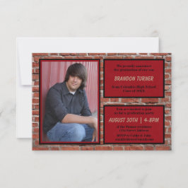 Tijolo, vermelho & preto com anúncio de