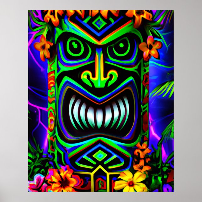 Tiki Totem Wall Poster (Frente)