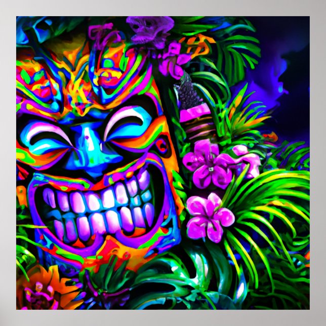 Tiki Totem Wall Poster (Frente)