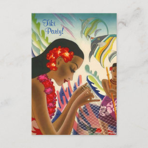 Tiki Tropical Lei Havaiana Luau - partido CONVITE