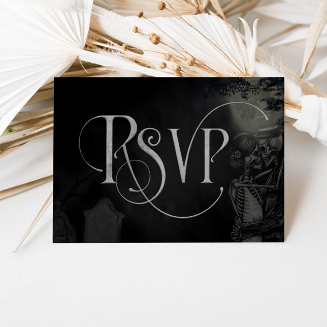 Til Death Do Us Part RSVP Wedding Response Card (Criador carregado)
