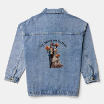 Til Death Nos Parte Casamento Denim Jaqueta