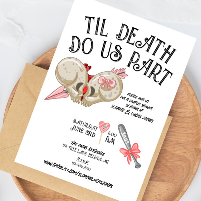 Til Death Nos Parte | Convite para Casais | Cor (Criador carregado)