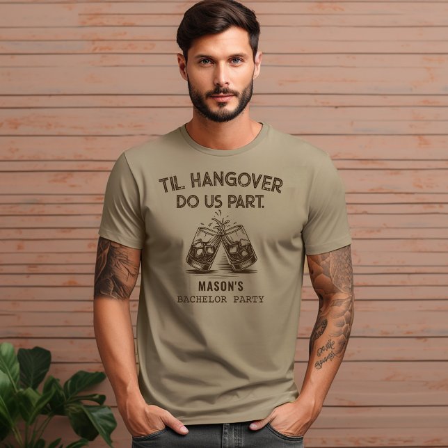Til Hangover Nos Despedida De Solteiro Engraç (Til Hangover Do Us Part Bachelor Party Funny Tri-Blend Shirt)