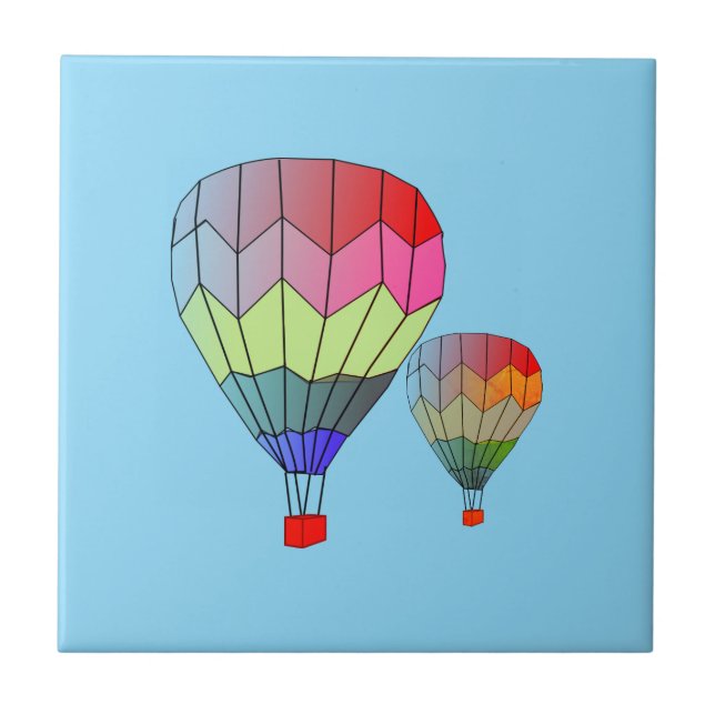 Tile - Striped Hot Air Balloons (Frente)