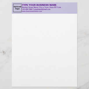 Timbrado Cabeçalho Roxo Monocromático de Carta de Papel Tim