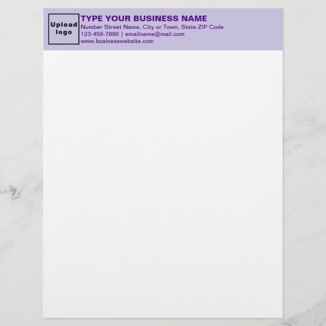 Timbrado Cabeçalho Roxo Monocromático de Carta de Papel Tim (Frente)