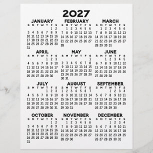 Timbrado Calendário em Papel Carta com Cabeçalho