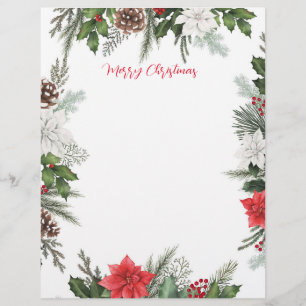 Timbrado Carta de Papel Escrevendo da Carta de Natal
