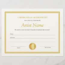 Modelo de Certificado de Autenticidade de Papel Do