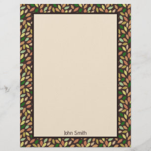 Timbrado Papel de Escritório Formas de Folhas de Outono