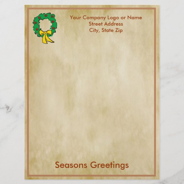 Timbrado Papel de letra do Natal do negócio - design da (Frente)