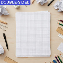 Papel em Branco em Volume com Grade Quadriculada (