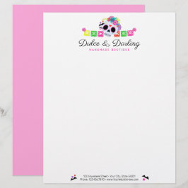 Timbrado Sugar Skull Floral Calavera Papel Picado Boutique