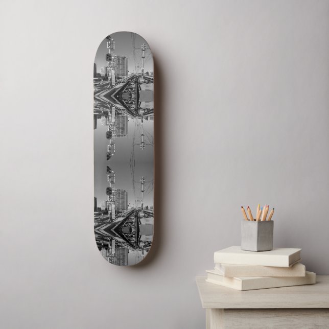 Time Bending Retro Mundo Skateboard (Arte de parede)