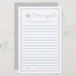 Time Capule Elephant - Jogo do Chá de fraldas