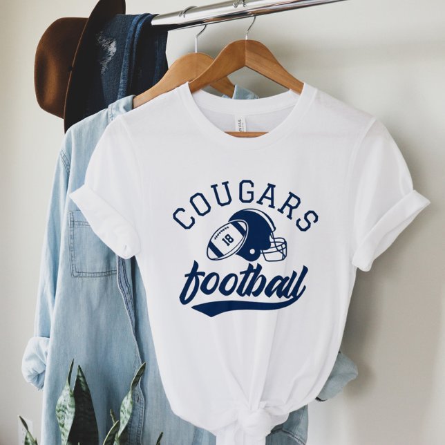 Time de Futebol Personalizado Retro Navy Mãe Branc (Criador carregado)