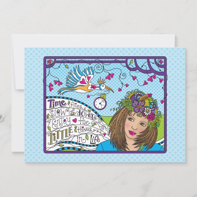 Time Flies_Flat Card 7" x 5" (Frente)