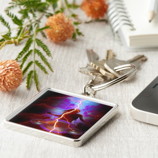 Time#-Premium Chaveiro Quadrado (Lateral)