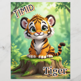 Timid Tiger | Arte de Enfermeiro de Crianças Bonit