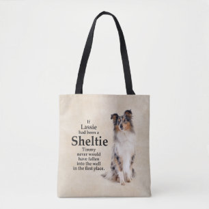 Timmy Blue Merle Sheltie Tote Bag