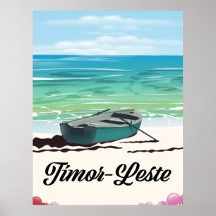 Timor-Leste poster de viagens.