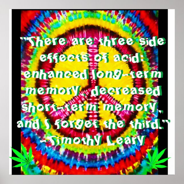 Timothy Leary Quote Poster WakNBak Media (Frente)