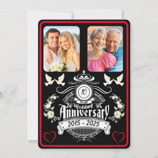 Tin Jubilee 2 Foto 10º Aniversário Convite