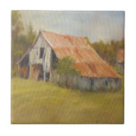 Tin Roof Barn<br><div class="desc">Tin Roof de Marilyn Wendling. Um celeiro com um telhado de lata vermelho-laranja no campo.</div>