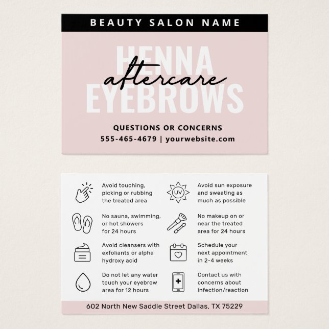 Tint Henna, Simples Moderno, Irmão (Frente & Verso)