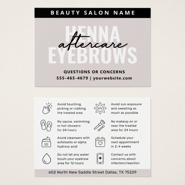 Tint Henna, Simples Moderno, Irmão (Frente & Verso)