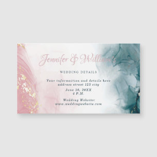 Tinta Álcool Elegante Blush Blue Watercolor Modern