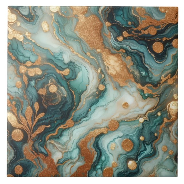Tinta Alcoólica Azul Turquesa e Dourado (Frente)