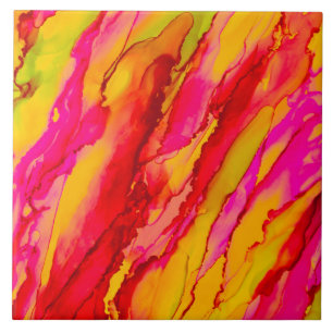 Tinta Amarela Vermelha-Rosa Estonteante