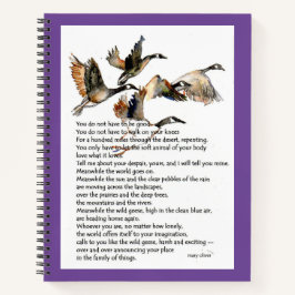 tinta aquosa com Mary Oliver poema "Geese Selvagem