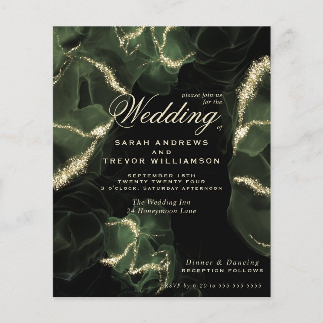 Tinta de Abstrato de Moss de Casamento de Orçament (Frente)