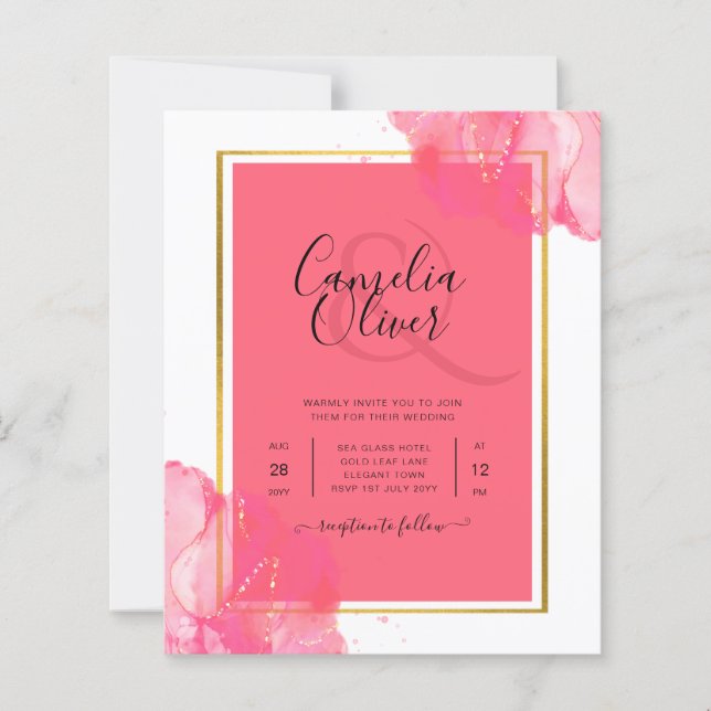 Tinta de álcool DOURADA de Mama de Salmão Leah G (Frente)