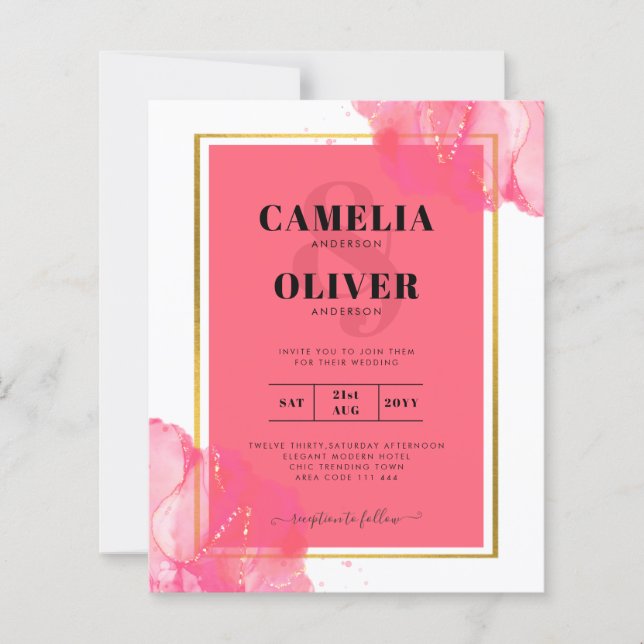 Tinta de álcool DOURADA de Mama de Salmão Leah G (Frente)