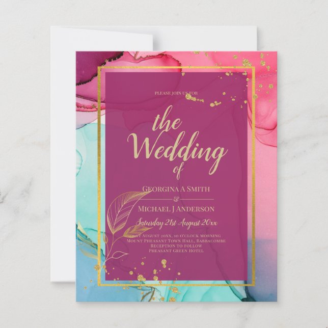 Tinta de álcool DOURADA de PINK Turquesa (Frente)