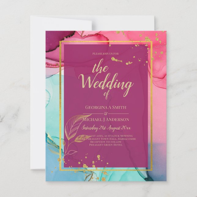 Tinta de álcool DOURADA de PINK Turquesa (Frente)