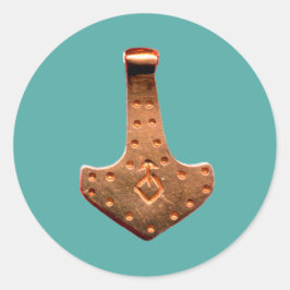 Tinta de cobre-martelo grandes adesivos redondos