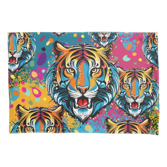 Tinta de cores Arco-íris Cabeça de Tigre (Frente)