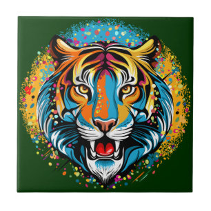 Tinta de cores do Arco-íris Cabeça de Tigre