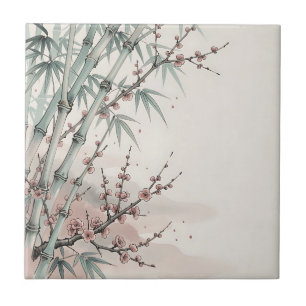 Tinta de Flor de Ameixa de Bambu Japonês