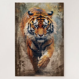 Tinta de um quebra-cabeça de tigre