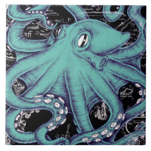 Tinta do mapa de colheita de chá Octopus