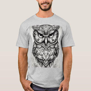 Tinta e Sabedoria: Camisetas de Tatuagem de Coruja