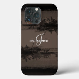 Tinta Preta | Castanho Monograma de Cor Negra