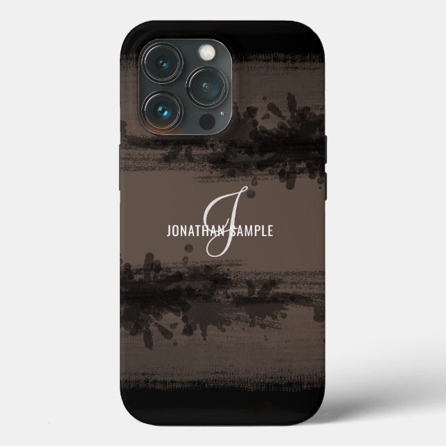 Tinta Preta | Castanho Monograma de Cor Negra (Verso)